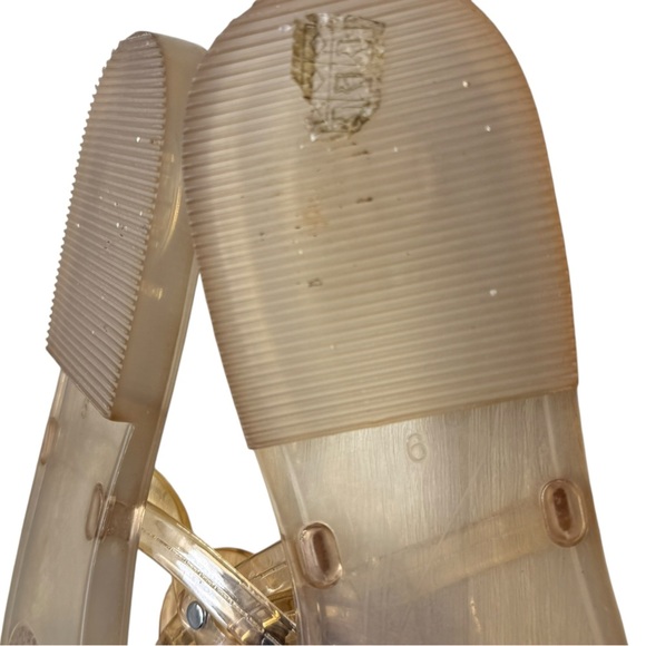 Tory Burch Mini Miller Jelly Thong Sandal Gray Women Size 9 like new. - Picture 7 of 11